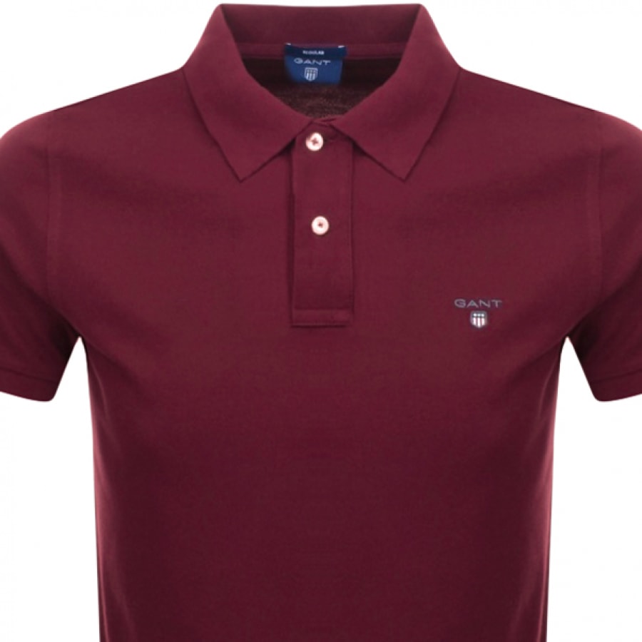 Alternative Image for ProductGant Oxford Pique Rugger Polo T Shirt Red2